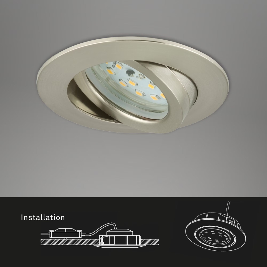 Briloner 7232-032 - SETTI 3 kpl himmennettäviä LED-alasvalaisimia kylpyhuoneeseen ATTACH LED/5,5W/230V IP23