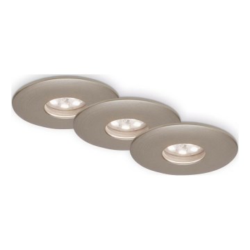 Briloner 7240-032 - SETTI 3x LED Kylpyhuoneen upotettava valo ATTACH LED/1,8W/230V IP44 mattakromi