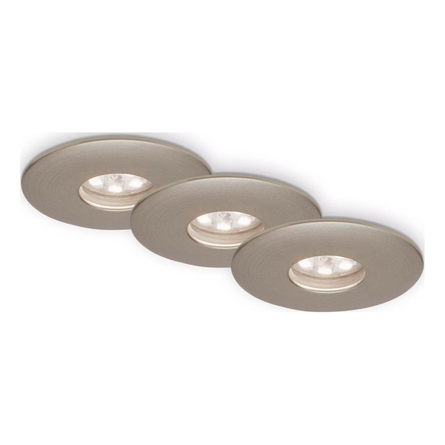 Briloner 7240-032 - SETTI 3x LED Kylpyhuoneen upotettava valo ATTACH LED/1,8W/230V IP44 mattakromi