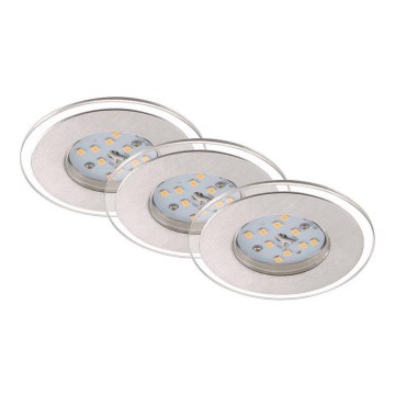 Briloner 7257-039 - SETTI 3x LED Kylpyhuoneen upotettava valo ATTACH LED/4,5W/230V IP44