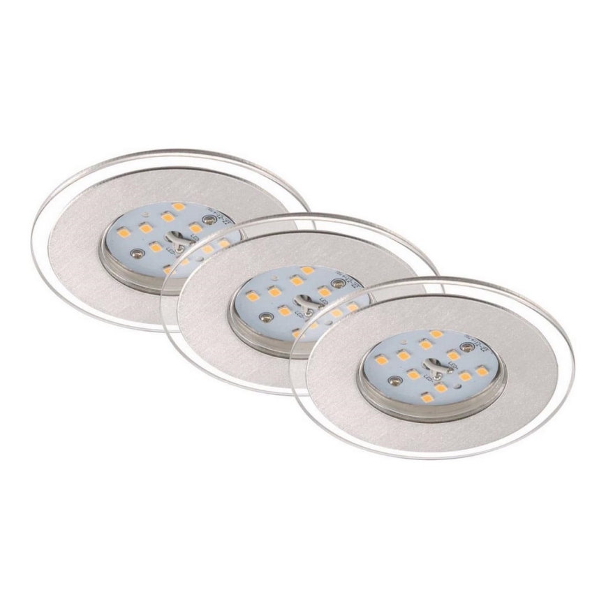 Briloner 7257-039 - SETTI 3x LED Kylpyhuoneen upotettava valo ATTACH LED/4,5W/230V IP44