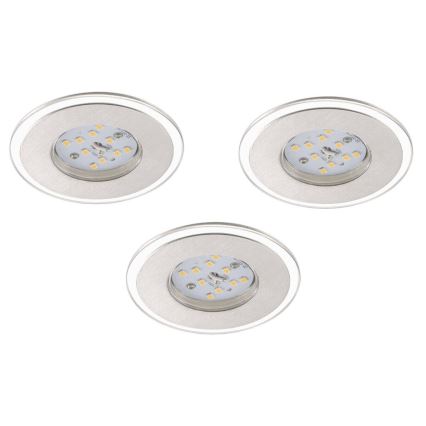 Briloner 7257-039 - SETTI 3x LED Kylpyhuoneen upotettava valo ATTACH LED/4,5W/230V IP44