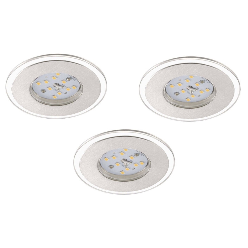 Briloner 7257-039 - SETTI 3x LED Kylpyhuoneen upotettava valo ATTACH LED/4,5W/230V IP44