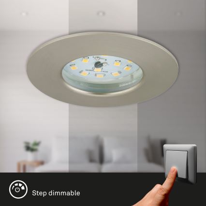 Briloner 7295-012 - LED Himmennettävä upotettu kylpyhuonevalaisin ATTACH LED/6,5W/230V IP44