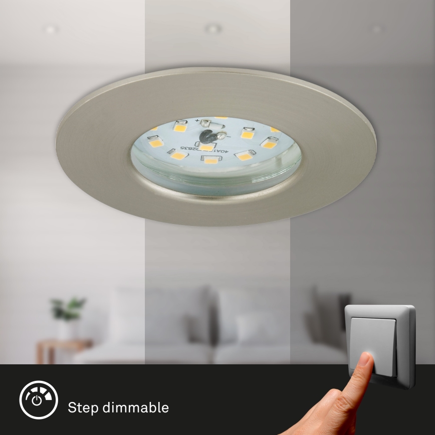 Briloner 7295-012 - LED Himmennettävä upotettu kylpyhuonevalaisin ATTACH LED/6,5W/230V IP44