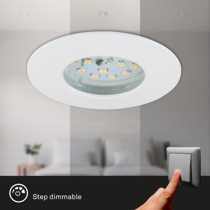 Briloner 7295-016- LED Himmennettävä upotettava kylpyhuonevalaisin ATTACH LED/6,5W/230V IP44