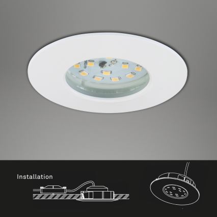 Briloner 7295-016- LED Himmennettävä upotettava kylpyhuonevalaisin ATTACH LED/6,5W/230V IP44