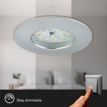 Briloner 7295-019 - LED Himmennettävä upotettu kylpyhuonevalaisin ATTACH LED/6,5W/230V IP44