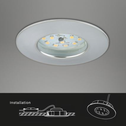 Briloner 7295-019 - LED Himmennettävä upotettu kylpyhuonevalaisin ATTACH LED/6,5W/230V IP44