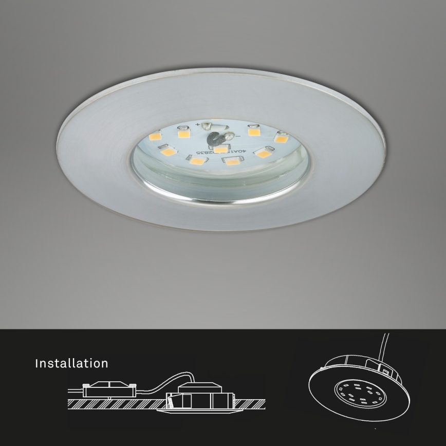 Briloner 7295-019 - LED Himmennettävä upotettu kylpyhuonevalaisin ATTACH LED/6,5W/230V IP44