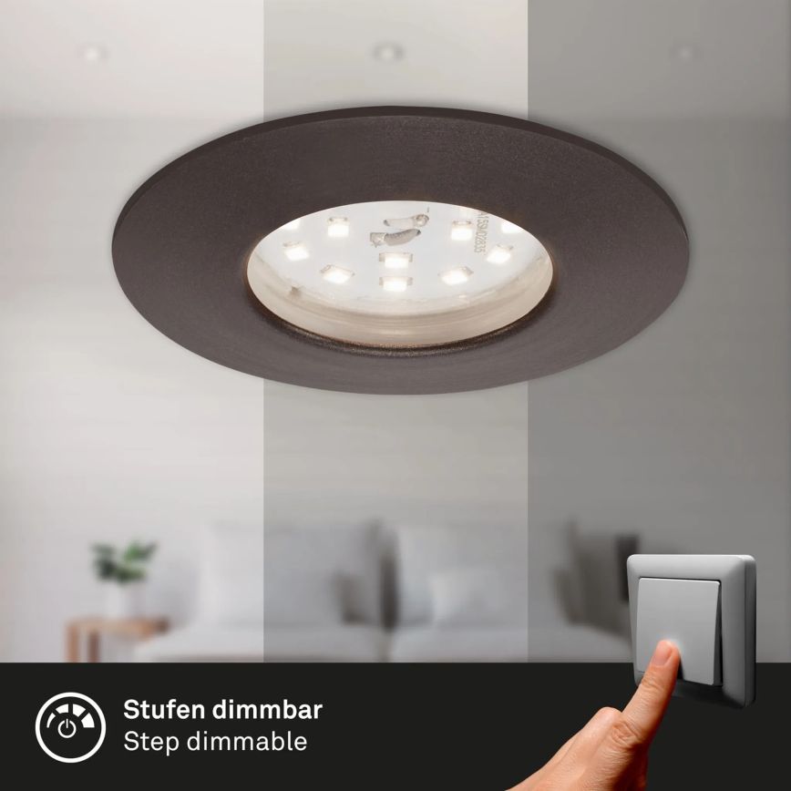 Briloner 7295-031 - SETTI 3x LED Himmennettävä upotettu kylpyhuonevalaisin ATTACH LED/6,5W/230V IP44
