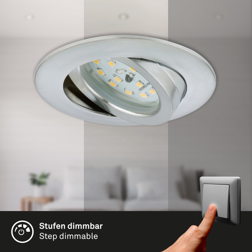 Briloner 7296-019 - LED Himmennettävä upotettu kylpyhuonevalaisin LED/6,5W/230V IP23