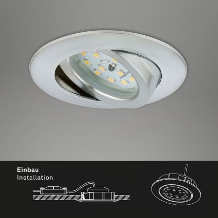 Briloner 7296-019 - LED Himmennettävä upotettu kylpyhuonevalaisin LED/6,5W/230V IP23