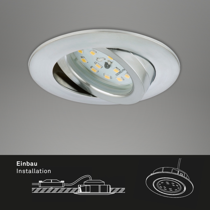 Briloner 7296-019 - LED Himmennettävä upotettu kylpyhuonevalaisin LED/6,5W/230V IP23