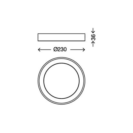Briloner 7300-012 - LED-kattovalaisin LED/18W/230V