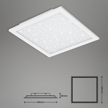 Briloner 7302-016 - Himmennettävä LED-kattovalaisin STARRY SKY LED/23W/230V 3000-6000K + kauko-ohjaus