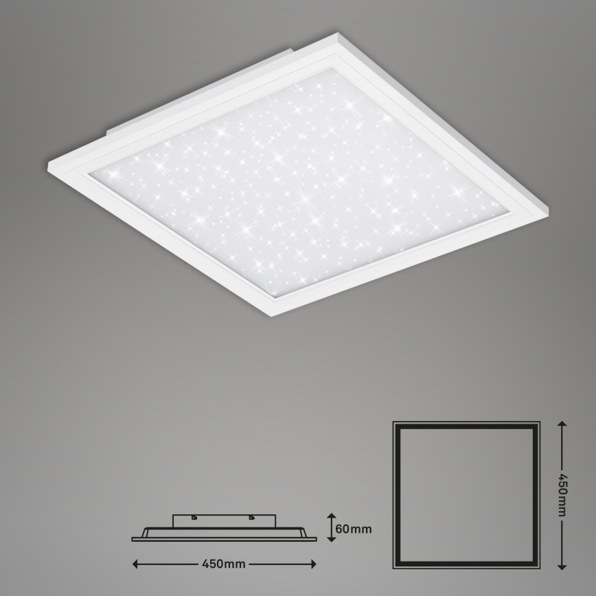 Briloner 7302-016 - Himmennettävä LED-kattovalaisin STARRY SKY LED/23W/230V 3000-6000K + kauko-ohjaus