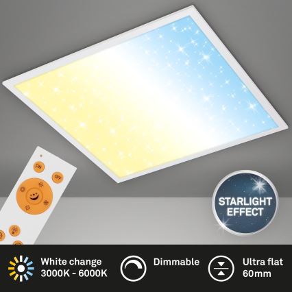 Briloner 7303-016 - Himmennettävä LED-kattovalaisin STARRY SKY LED/36W/230V 3000-6000K + kauko-ohjaus