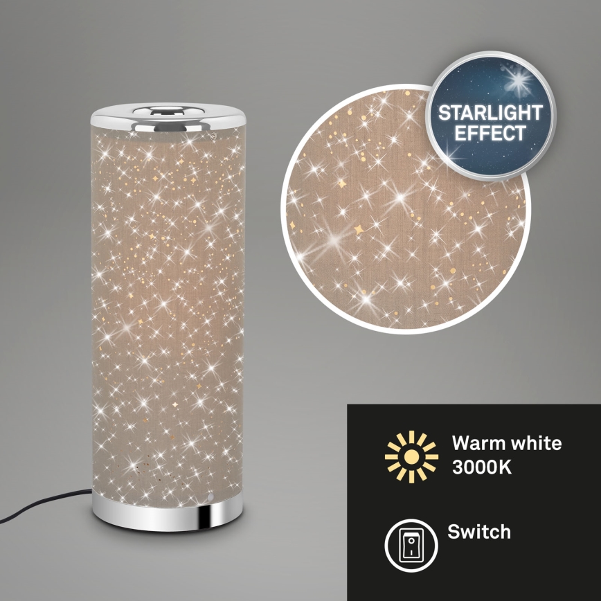 Briloner 7334-011 - LED-pöytävalaisin STARRY SKY 1xGU10/5W/230V ruskea