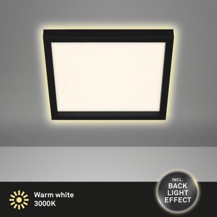 Briloner 7362-015 - LED-kattovalaisin CADRE LED/18W/230V 29,6x29,6 cm musta