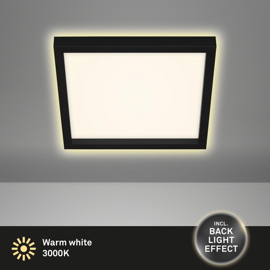 Briloner 7362-015 - LED-kattovalaisin CADRE LED/18W/230V 29,6x29,6 cm musta