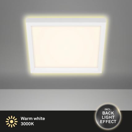 Briloner 7362-016 - LED-kattovalaisin CADRE LED/18W/230V 29,6x29,6 cm valkoinen