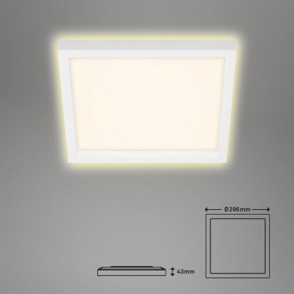 Briloner 7362-016 - LED-kattovalaisin CADRE LED/18W/230V 29,6x29,6 cm valkoinen