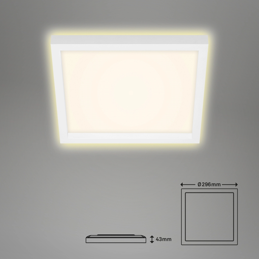Briloner 7362-016 - LED-kattovalaisin CADRE LED/18W/230V 29,6x29,6 cm valkoinen