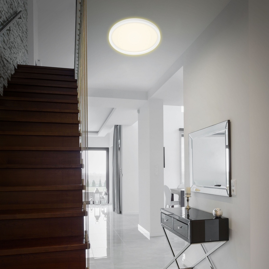 Briloner 7363-016 - LED-kattovalaisin CADRE LED/22W/230V d. 42,5 cm valkoinen