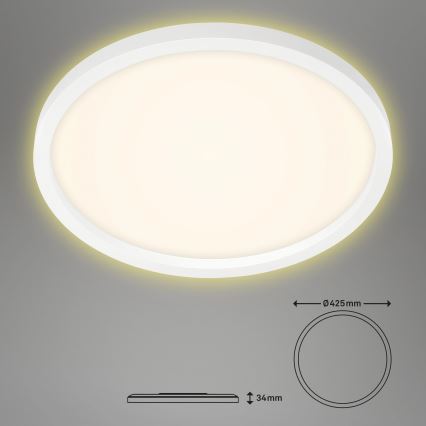 Briloner 7363-016 - LED-kattovalaisin CADRE LED/22W/230V d. 42,5 cm valkoinen