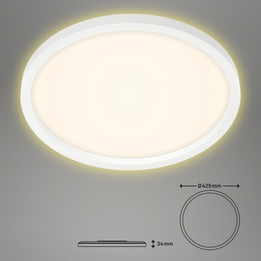 Briloner 7363-016 - LED-kattovalaisin CADRE LED/22W/230V d. 42,5 cm valkoinen