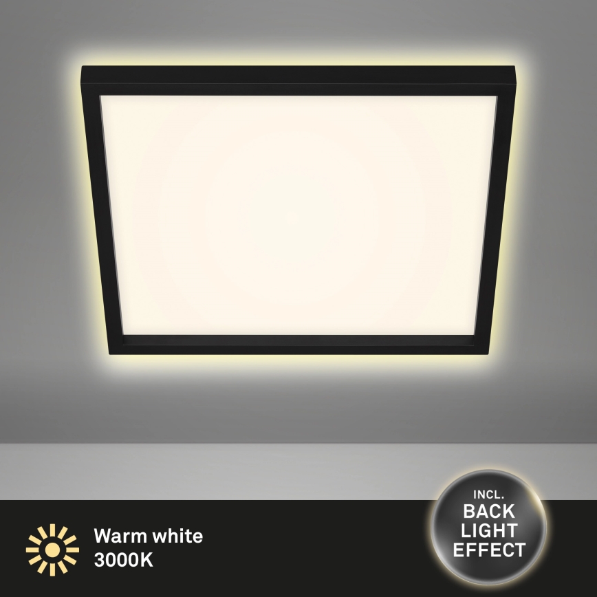 Briloner 7364-015 - LED-kattovalaisin CADRE LED/22W/230V 42,2x42,2 cm musta