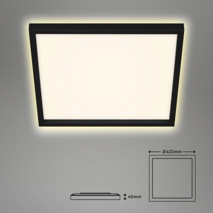 Briloner 7364-015 - LED-kattovalaisin CADRE LED/22W/230V 42,2x42,2 cm musta