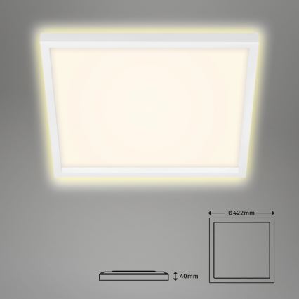 Briloner 7364-016 - LED-kattovalaisin CADRE LED/22W/230V 42,2x42,2 cm valkoinen
