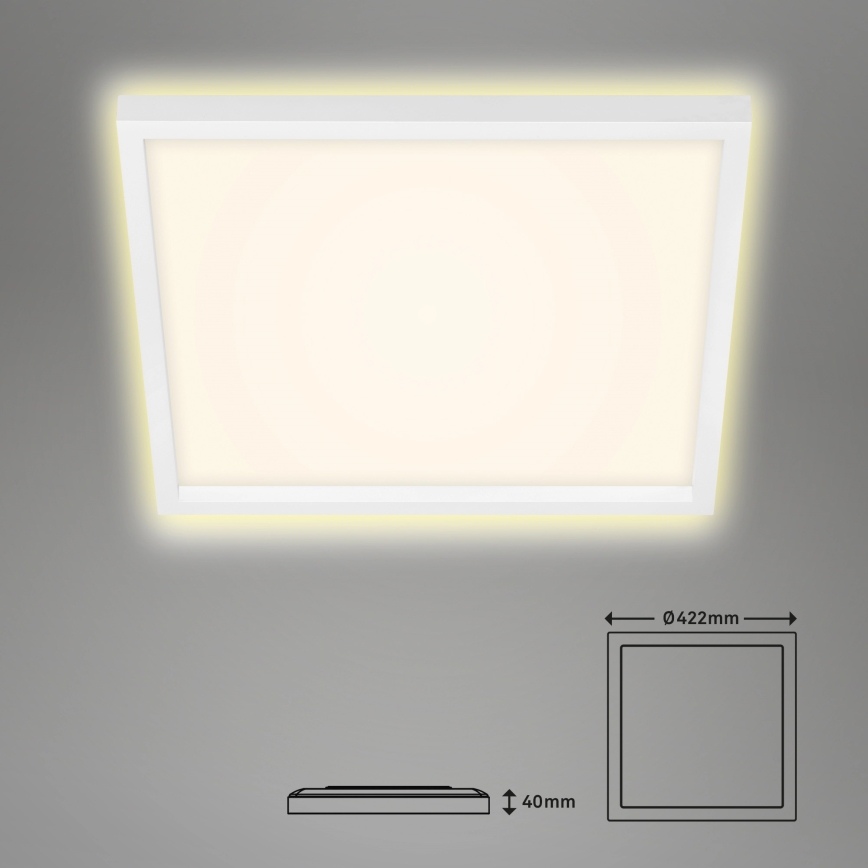 Briloner 7364-016 - LED-kattovalaisin CADRE LED/22W/230V 42,2x42,2 cm valkoinen