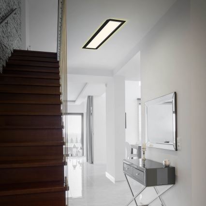 Briloner 7365-015 - LED-kattovalaisin CADRE LED/22W/230V 58,2x20,2 cm musta