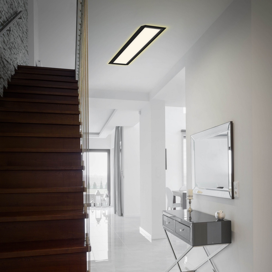 Briloner 7365-015 - LED-kattovalaisin CADRE LED/22W/230V 58,2x20,2 cm musta