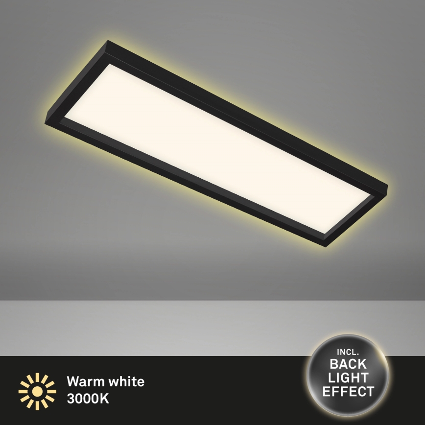 Briloner 7365-015 - LED-kattovalaisin CADRE LED/22W/230V 58,2x20,2 cm musta