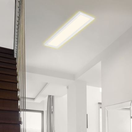Briloner 7365-016 - LED-kattovalaisin CADRE LED/22W/230V 58,2x20,2 cm valkoinen