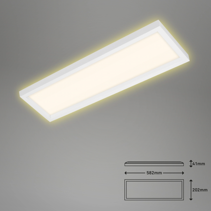 Briloner 7365-016 - LED-kattovalaisin CADRE LED/22W/230V 58,2x20,2 cm valkoinen