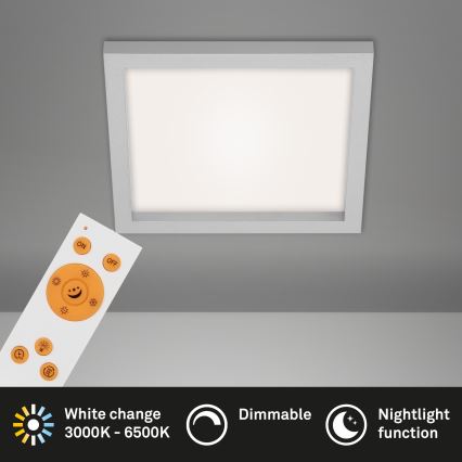 Briloner 7370-014 - Himmennettävä LED-kattovalaisin LED/18W/230V 3000-6500K + kauko-ohjaus