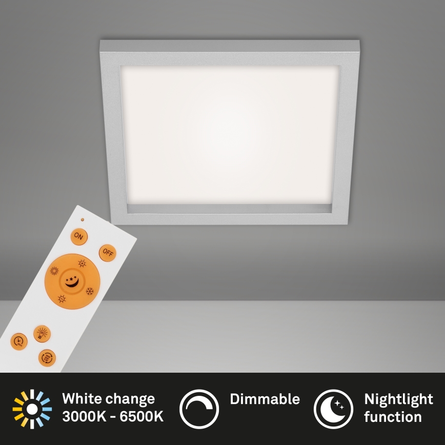 Briloner 7370-014 - Himmennettävä LED-kattovalaisin LED/18W/230V 3000-6500K + kauko-ohjaus