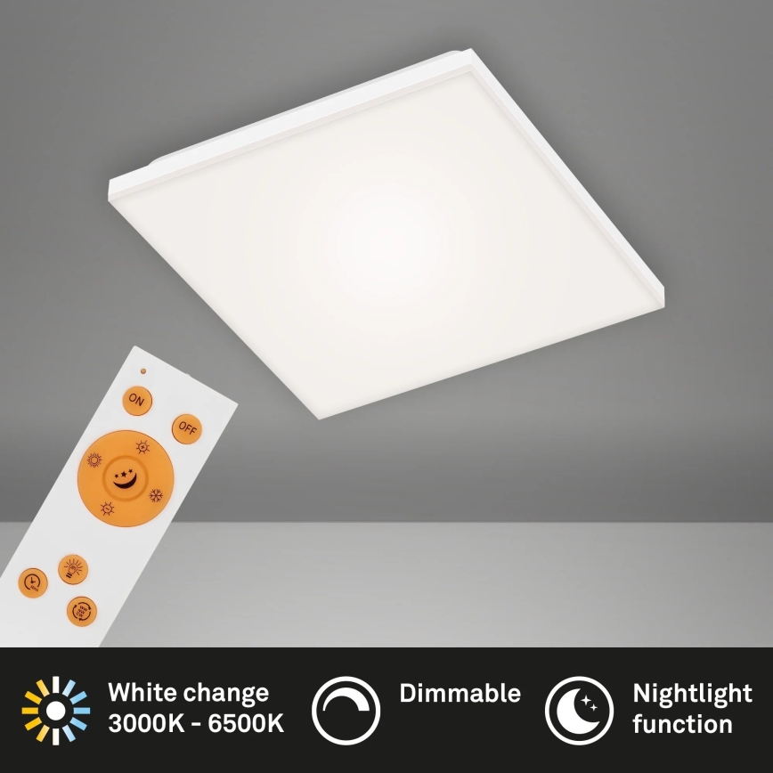 Briloner 7378-016 - Himmennettänä LED-paneeli LED/12W/230V 3000/4000/6500K + kauko-ohjaus