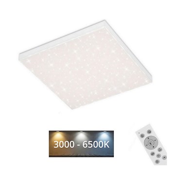 Briloner 7381-016 - Himmennettävä LED-kattovalaisin STARRY SKY LED/15W/230V 3000-6500K + kauko-ohjaus