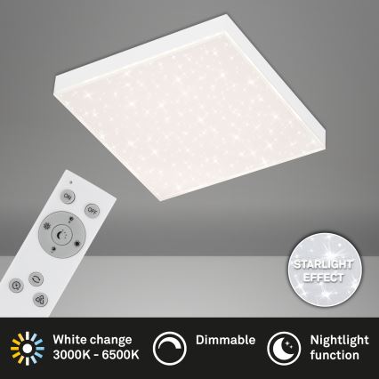 Briloner 7381-016 - Himmennettävä LED-kattovalaisin STARRY SKY LED/15W/230V 3000-6500K + kauko-ohjaus