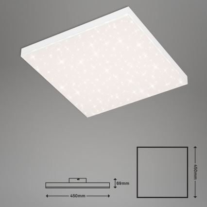 Briloner 7381-116 - Himmennettävä LED-kattovalaisin STARRY SKY LED/24W/230V 3000-6500K + kauko-ohjaus