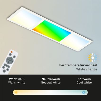 Briloner 7388-016 - RGBW Himmennettävä kattovalaisin LED/24W/230V 3000-6500K + kauko-ohjaus
