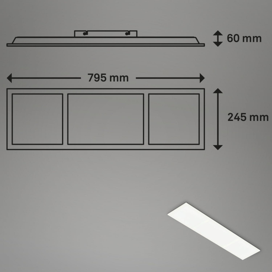 Briloner 7388-016 - RGBW Himmennettävä kattovalaisin LED/24W/230V 3000-6500K + kauko-ohjaus