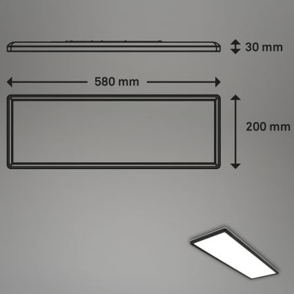Briloner 7402-415 - LED-kattovalaisin SLIM LED/22W/230V