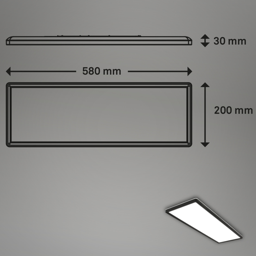 Briloner 7402-415 - LED-kattovalaisin SLIM LED/22W/230V